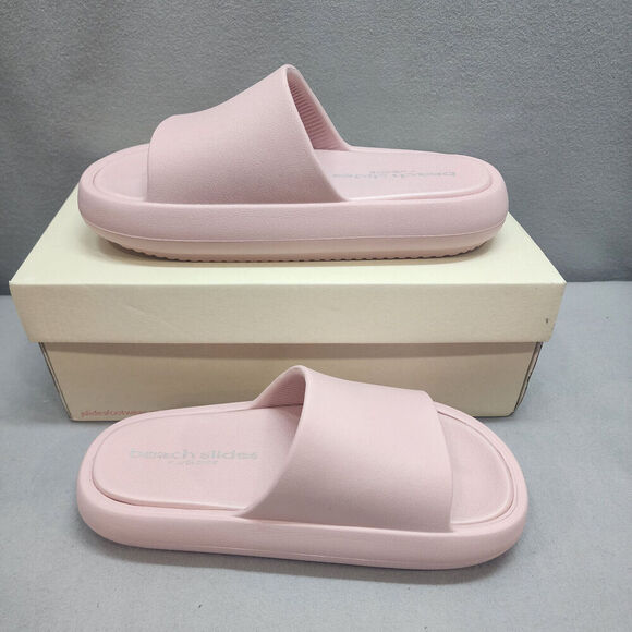 J SLIDES PINK EVA SQUISH BEACH SLIDES Women's Size 9‎ NEW IN BOX - Picture 1 of 8